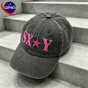 QZFSO Fashionable 3D Embroidered Logo High Quality Custom Embroidery Logo Daily Casual Streetwear 6 Panel Women's Men's Baseball - Product Image 1