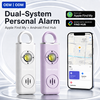 Alarme personnelle 130 dB, dispositif anti-perte avec Apple Find My et Android Find Hub, localisateur intelligent pour clés, bagages, portefeuille