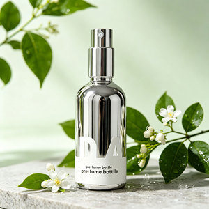 Flacon pulvérisateur <span class=keywords><strong>de</strong></span> <span class=keywords><strong>parfum</strong></span> en verre électroplaqué argenté <span class=keywords><strong>de</strong></span> haute qualité, flacon <span class=keywords><strong>de</strong></span> brume cosmétique pour huile essentielle avec bouchon - Product Image 6
