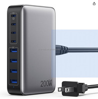 İngiltere abd Au ab seyahat istasyonu en yeni Gan tipi C evrensel seyahat adaptörü ucuz cep cep 200W dizüstü telefon şarj adaptörü
