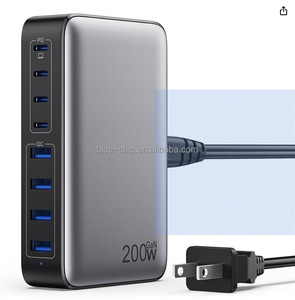 Miglior adattatore da viaggio Gan tipo C adattatore da viaggio universale a buon mercato cellulare cellulare 200W adattatore caricabatterie per telefono portatile