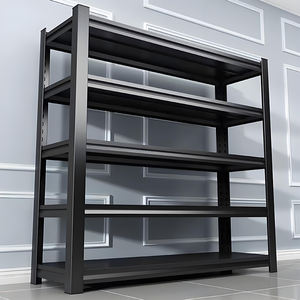 מדפי מתכת מוסך קל 5 שכבות ללא ברגים, מדף אחסון ברזל עם ציפוי אבקה, למדפים מחסן - Product Image 3