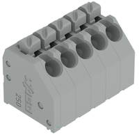 Bornier DIN à bouton-poussoir, espacement des broches 1,5 mm, 3,5, 2 pôles, à insertion, à serrage par cage, gris, Wago250-206, neuf, original