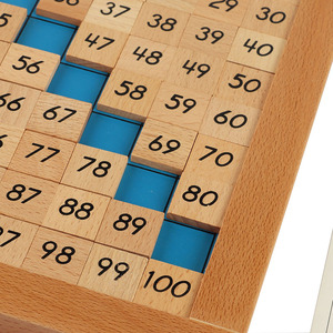 MA018(JZ) Tavola delle Centinaia Montessori, Materiale Didattico in Legno per Matematica, Giocattolo Educativo per Bambini, per AMS e AMI - Product Image 3