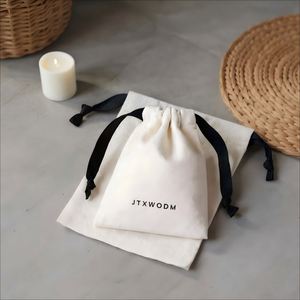 Sac de rangement pour pain en mousseline biologique écologique, avec cordon de serrage, logo personnalisé imprimé, pochette cadeau en coton - Product Image 5