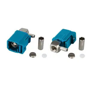 Falra z feminino ângulo reto de água conector azul para cabo rg141 rg316