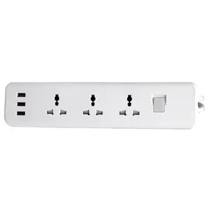 OSWELL Most popular 3 way power strip multi-function switch outlet extension cables usb socket