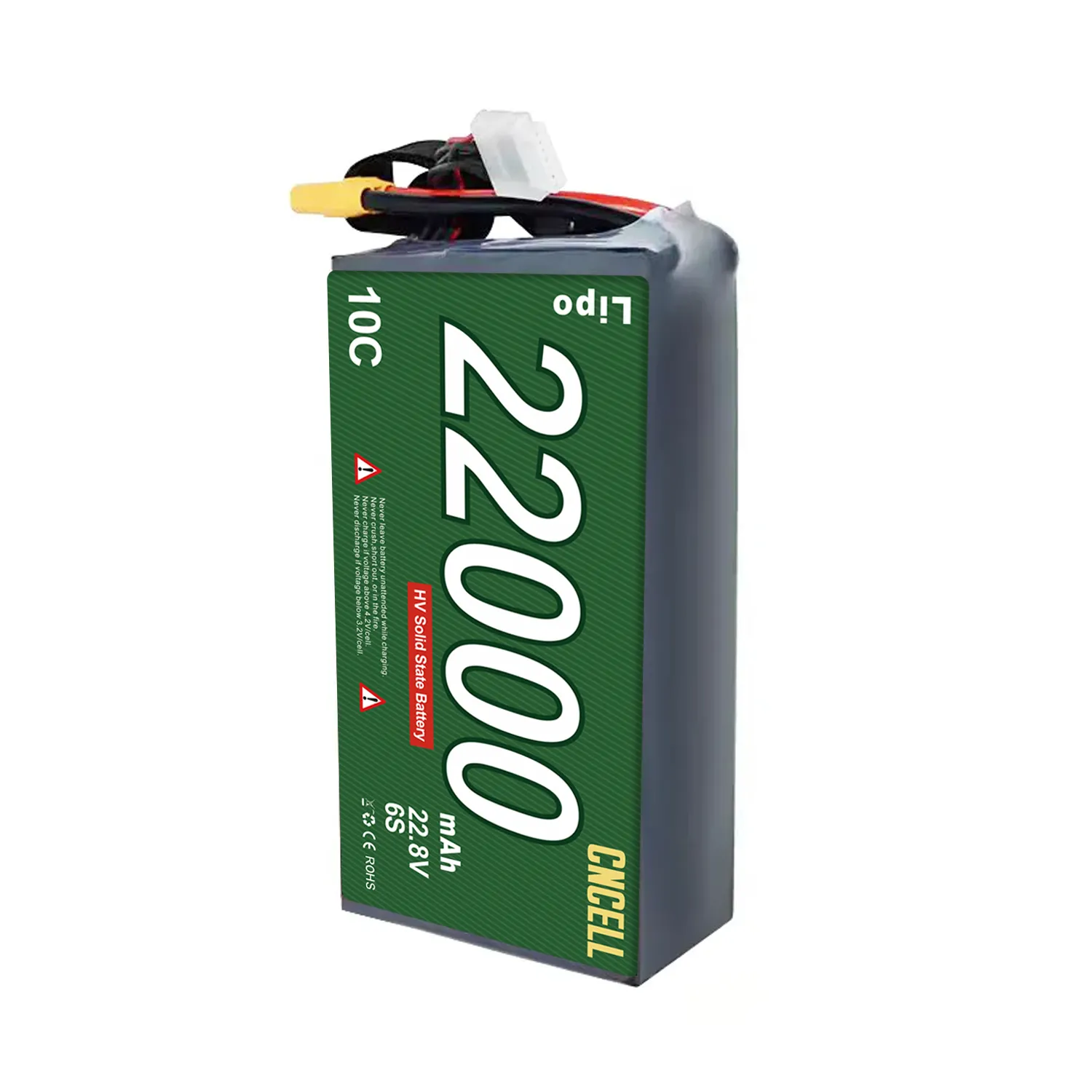 새로운 기술 고전압 22.8V 22000mAh 22ah 세미 솔리드 스테이트 배터리 무인 항공기 uav 고정 날개 비행기