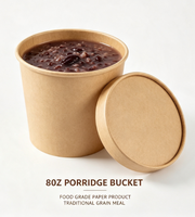 Bol à soupe en papier kraft jetable recyclable à paroi simple, vente en gros, pour la restauration et l'emballage à emporter