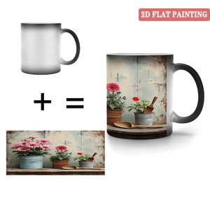 <b>Ceramic</b> <b>Mug</b> 11oz Frosted Black Heat Sensitive Art Customization Gift Cup - Product Image 4