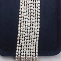 Perles d'eau douce Odin de qualité supérieure, forme riz blanc naturel, 8-9 mm, pour la fabrication de bijoux, brins de perles en vrac de qualité supérieure