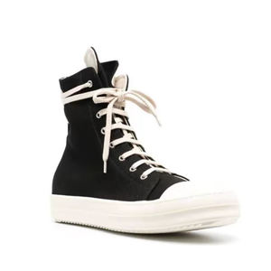 Sepatu <span class=keywords><strong>Boots</strong></span> Kanvas Kasual Tinggi Pria Wanita Ukuran Besar Ro <span class=keywords><strong>Boots</strong></span> Tinggi Musim Semi Bernapas Desainer Asli - Product Image 3