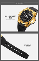 Reloj Digital Hombre Temporizador Cuenta Regresiva Hora Mundial LED 50mm Correa TPU 5BAR Impermeable Alarma OEM Logo Venta Mayor