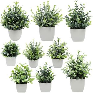 Plantes artificielles en pot Guanyi, 19 pouces, en plastique, eucalyptus, décorations d'intérieur - Product Image 1
