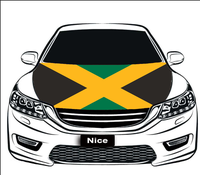 Housse de capot de voiture en polyester avec impression numérique du drapeau de Sainte-Kitts et Nevis, imperméable, élastique et extensible, pour la décoration du capot moteur