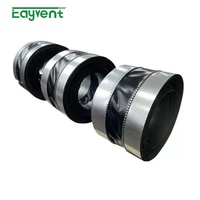 Accessoire de ventilation : Connecteur flexible en PVC noir amortissant les chocs pour l'assemblage de ventilateurs d'extraction et de conduites d'aération