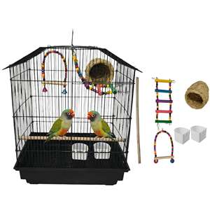 Küçük Papağan Kafesi Papağanlar İçin Kompakt Tasarım Kolay Temizlenebilir Dayanıklı Metal İç Mekan Kullanımı Papağan Kafesi Küçük Kuş Kafesi - Product Image 3