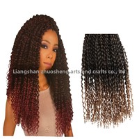 Perruque au crochet Fashion Hair Passion Twist Hair Water Wave en matière synthétique Hans, style mode euro-américain, effet rajeunissant