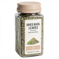 Bubuk Daun Basil Kering Label Pribadi OEM Grosir Daun Basil Kering Kustom dengan Kemasan Kecil