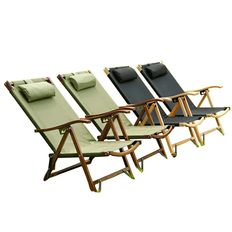 Chaise de plage inclinable pliante pour le jardin et le patio, chaise de camping à bascule pliante