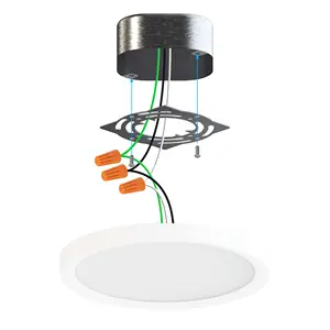 12 Inch ETL Low Profile Flush Mount Ceiling Light 25W 2000LM Round LED Slim Dimmable Surface Mount Light Wet Locationt