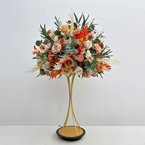 GNW fabbrica <span class=keywords><strong>vendita</strong></span> diretta di fiori artificiali arancio palla centro matrimonio pezzi con fiori per la decorazione di nozze - Product Image 5