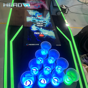 HEROVR Club Pop Exclusive Machine de <span class=keywords><strong>jeu</strong></span> de <span class=keywords><strong>d</strong></span>éveloppement personnel, ensemble de table de beer pong amusant et intelligent en acier inoxydable, conception modulaire, 16 couleurs - Product Image 5