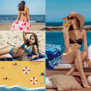 Toalla <span class=keywords><strong>de</strong></span> Playa Redonda/Rectangular <span class=keywords><strong>de</strong></span> Microfibra 100% Poliéster, Sublimada, <span class=keywords><strong>de</strong></span> Lujo, Personalizada con Diseño Gratuito, <span class=keywords><strong>de</strong></span> Secado Rápido e Hipoalergénica - Product Image 5