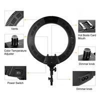 Anneau lumineux de haute qualité Tolifo du Guangdong, 14 pouces, pour photo et vidéo, 40 W, à intensité variable, bicolore, LED, lampe de maquillage, anneau lumineux