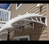 Auvent professionnel durable en polycarbonate pour protection contre la pluie, idéal pour patio extérieur et balcon - Pergola moderne en plaque solide pour porte