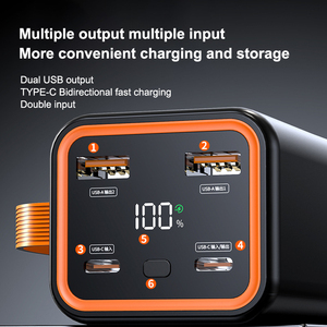 LANY 10000mAh Powerbank Banco de energía de mayor capacidad Portátil 20000mAh Power Banks <span class=keywords><strong>Super</strong></span> capacidad Cargador con luces LED duales - Product Image 5
