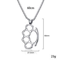 Collier pendentif en forme de poing américain pour femmes et hommes, chaîne de cou vintage, bijoux gothiques d'été, accessoires tendance, cadeaux de vacances
