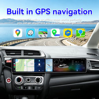 Автомагнитола MOOKAKA 12.3" + 4.99" + 12.3" для Honda Jazz 2013-2015, Android 15, GPS-навигация, стереосистема, беспроводной Carplay, интерактивный экран