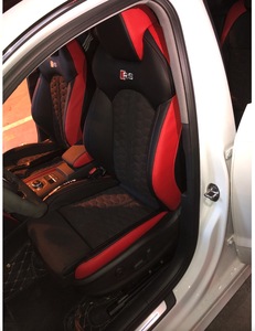 Accessoires de voiture, housse en cuir personnalisée, sièges <span class=keywords><strong>sport</strong></span> de course, sièges baquet RS6 pour <span class=keywords><strong>Audi</strong></span> A3 A4 A5 A6 A7 Q5 Q7 <span class=keywords><strong>Q8</strong></span>, mise à niveau - Product Image 4