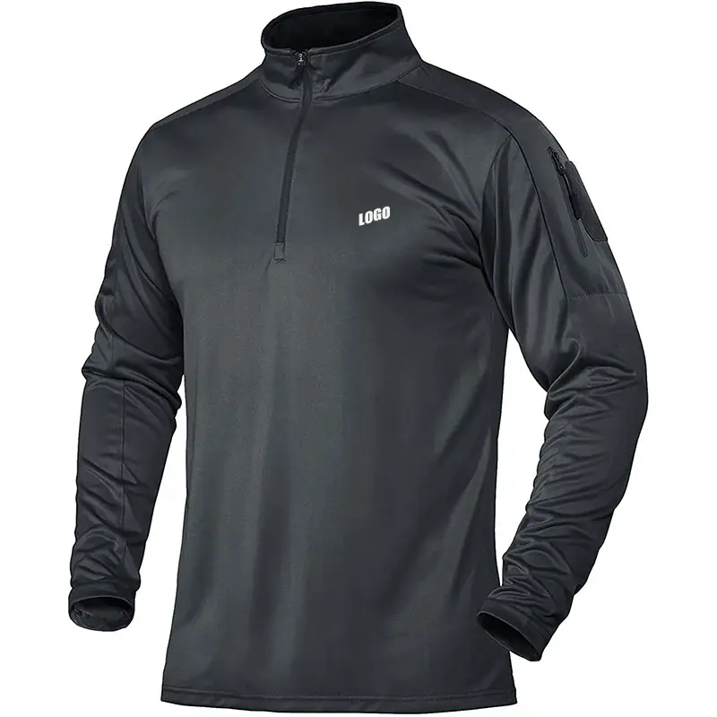 Quick dry long sleeve sports workout shirts jackets plus size zipper sweatshirts sports gym men fishing shirts hiking jacket