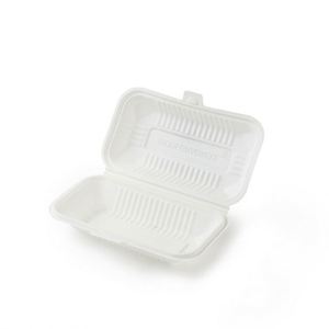 Contenedor de Alimentos Desechable Biodegradable de Almidón de Maíz, Ecológico, para Hot Dogs, para Llevar, Blanco, 20.3x20.3cm, Directo de Fábrica - Product Image 3