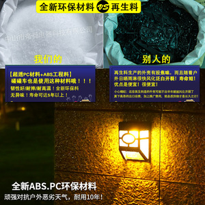 <b>Solar</b> Wall Lamp Square Aluminum Led Outdoor Waterproof <b>Solar</b> <b>Light</b> For Garden Patio Decor - Product Image 5