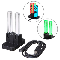 Station de charge sans fil en ABS blanc avec indicateur lumineux LED pour manettes Joy-Con