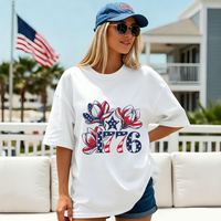 Impression DTF personnalisée en gros, motif Jour de l'Indépendance, transfert thermique à repasser pour vêtements et t-shirts