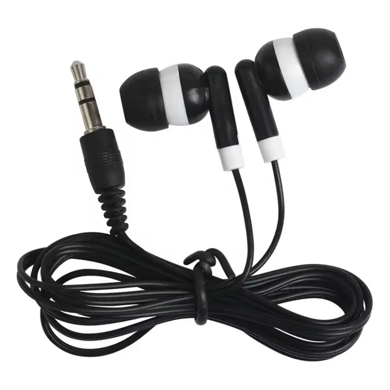 Phổ biến nhất bán buôn 3.5mm giá rẻ thể thao âm nhạc Tai nghe 1.2m có dây MP3 MP4 tai nghe