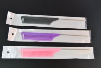 Peignes à queue de rat en plastique noir antistatiques personnalisés avec sectionnement en carbone pour coiffure, marque privée