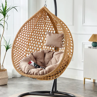 Fauteuil suspendu en rotin tressé à la main, pliable, de haute qualité, pour jardin, terrasse, meubles d'extérieur