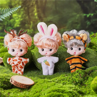 2.5 pouces Expression Animal poupée Mini Simulation vêtements de nuit fête Joint mobile décoration mignon poupée cadeau enfants jouets
