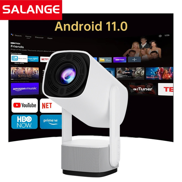 K2 Cross-border New for Android 11.0 2K Smart Portable Stand Mini Projector with LCD and 230 Lumens