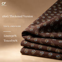 Tissu tissé imprimé en lin et lyocell 180 GSM - Matière naturelle haut de gamme pour robes - Vente en gros et personnalisation