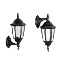 Lanterne extérieure étanche IP44 P341 E27, lampe murale vintage en plastique, éclairage de jardin économique haut/bas