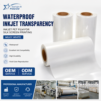 Film PET transparent professionnel pour impression jet d'encre, blanc laiteux, imperméable, film positif pour imprimante jet d'encre