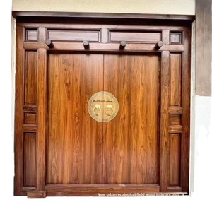 <span class=keywords><strong>Porte</strong></span> d'entrée de villa de style chinois en olivier ancien, <span class=keywords><strong>double</strong></span> <span class=keywords><strong>battant</strong></span>, panneau plat, en bois massif, vintage - Product Image 5