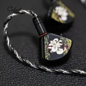 Celest earphone Gaming Stereo berkabel OEM, earphone tahan air Hifi asli dalam telinga berkabel 3.5Mm dengan mikrofon