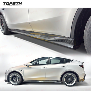Kit Carrosserie Topsth 2025+ pour <span class=keywords><strong>Tesla</strong></span> Model Y Juniper : Lame Avant, Jupes Latérales, Diffuseur Arrière, Pare-chocs en Fibre de Carbone Sec – Amélioration des Finitions Extérieures - Product Image 5